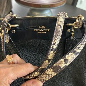 Coach Mini Brook Cary All - Light Gold / Black Multi